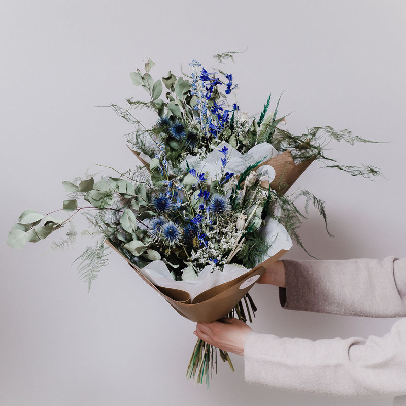 Blue Manhattan Luxury Dried Flower Bouquet