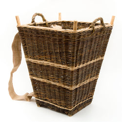 Large Back Pack Basket In French Green Willow