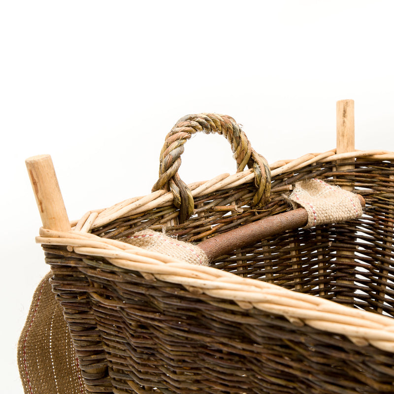 Large Back Pack Basket In French Green Willow