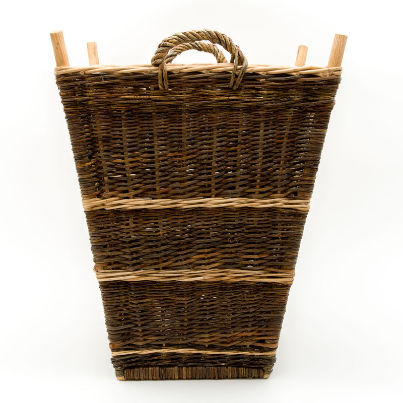 Large Back Pack Basket In French Green Willow