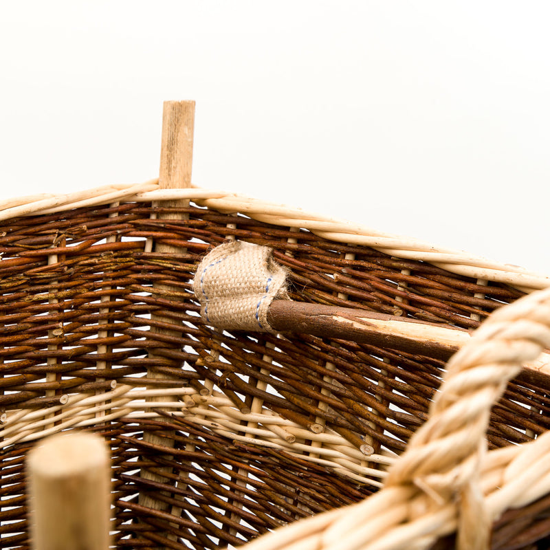 Large Back Pack Basket In Burnt Red Willow