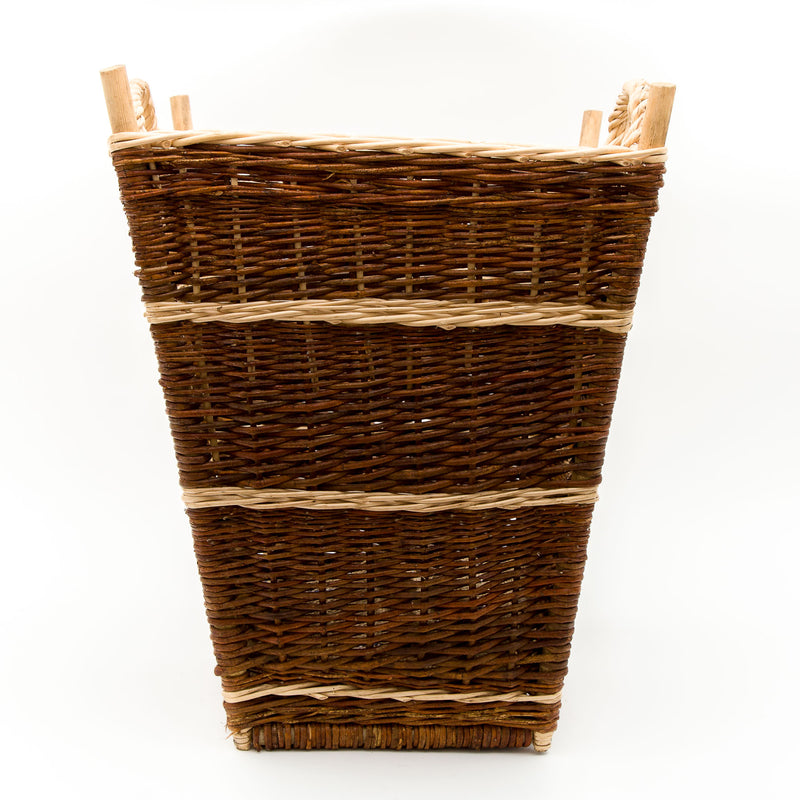 Large Back Pack Basket In Burnt Red Willow