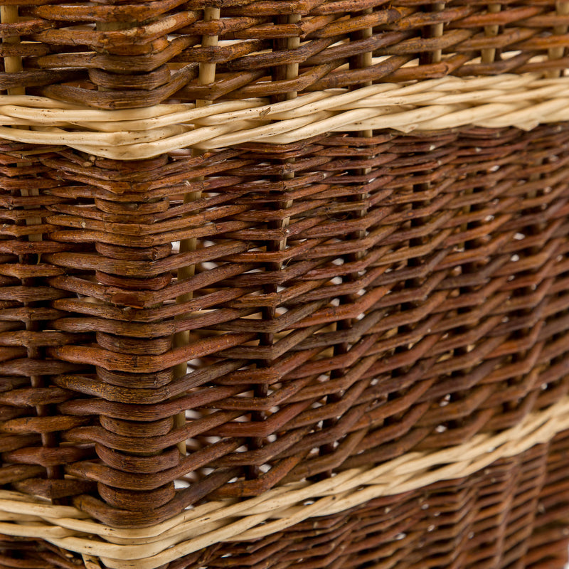 Large Back Pack Basket In Burnt Red Willow