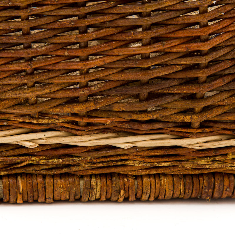 Large Back Pack Basket In Burnt Red Willow