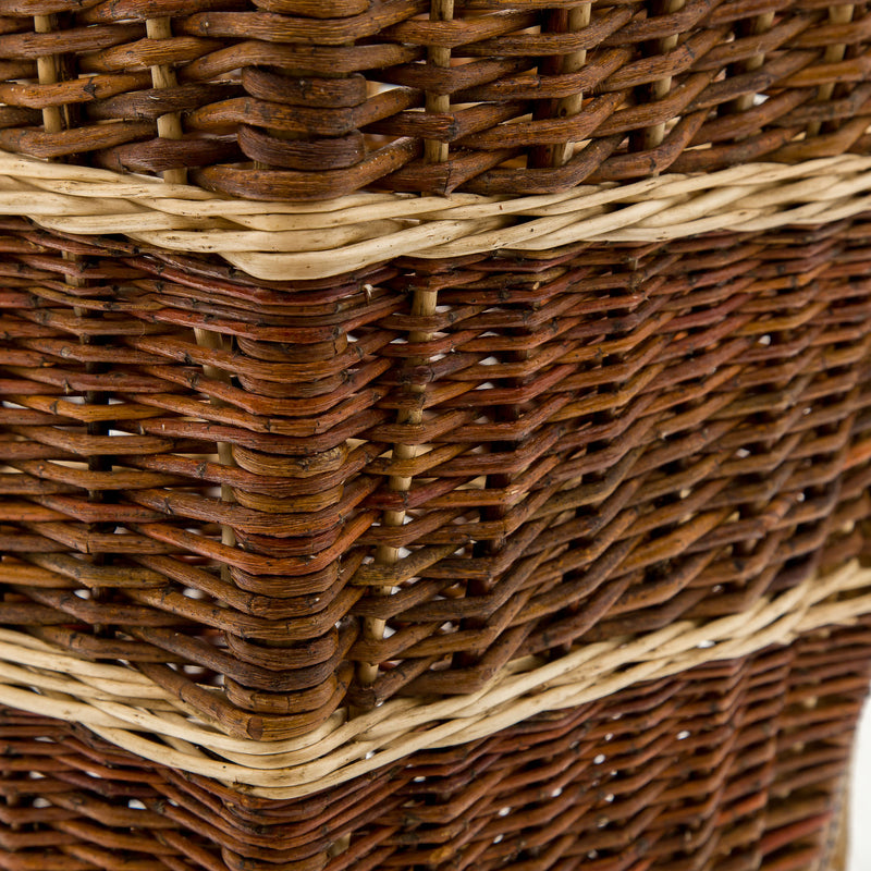 Medium Slim Back Pack Basket In Burnt Red Willow