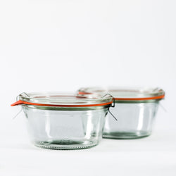 10.2oz Twin Pack Low Weck Jar With Seal & Clips