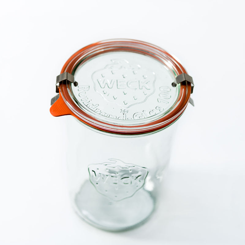 30oz/850ml Large Weck Jar With Seal & Clips
