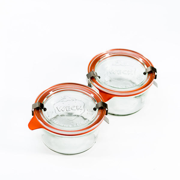 5.6oz Twin Pack Weck Jar With Seal & Clips
