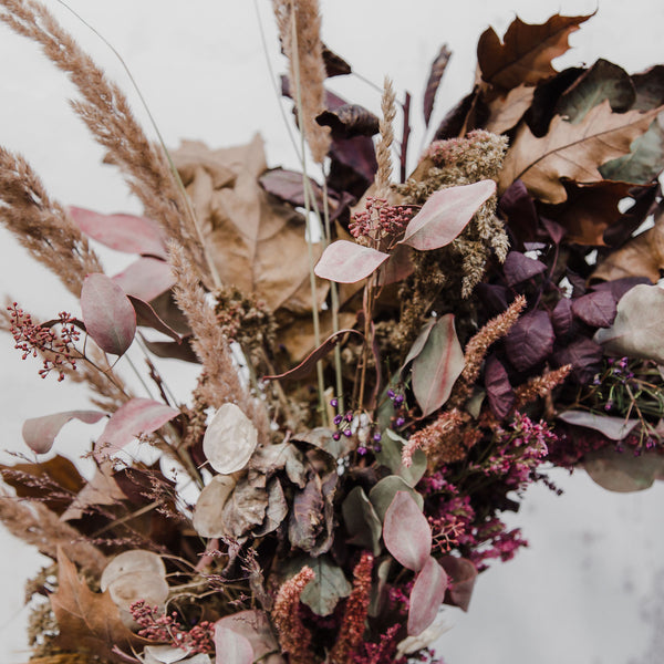 Wild Pampas, Rust & Bramble Dried Floral Wreath