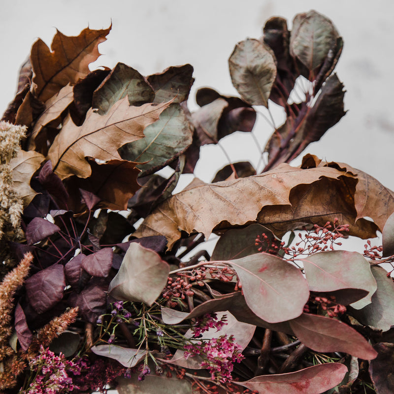 Wild Pampas, Rust & Bramble Dried Floral Wreath