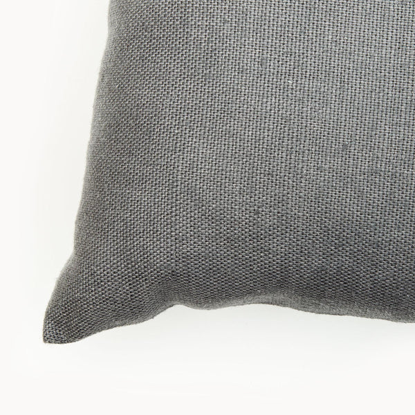 Slate Colour Small Natural Linen Cushion
