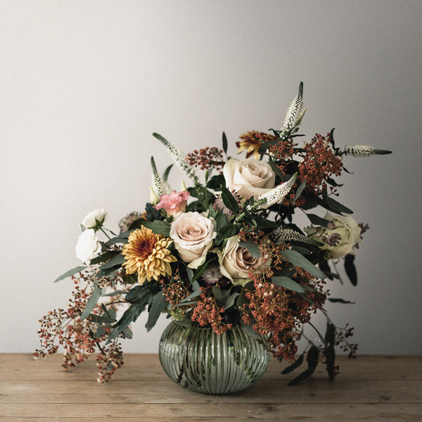 Custom workshop for two - Bridal Bouquet & Bud Vase Arrangements