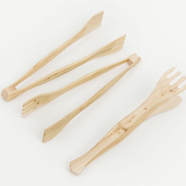 Juniper Wood Salad Tongs