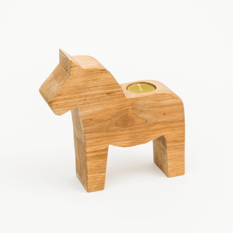 Small Dala Horse Candle Holder