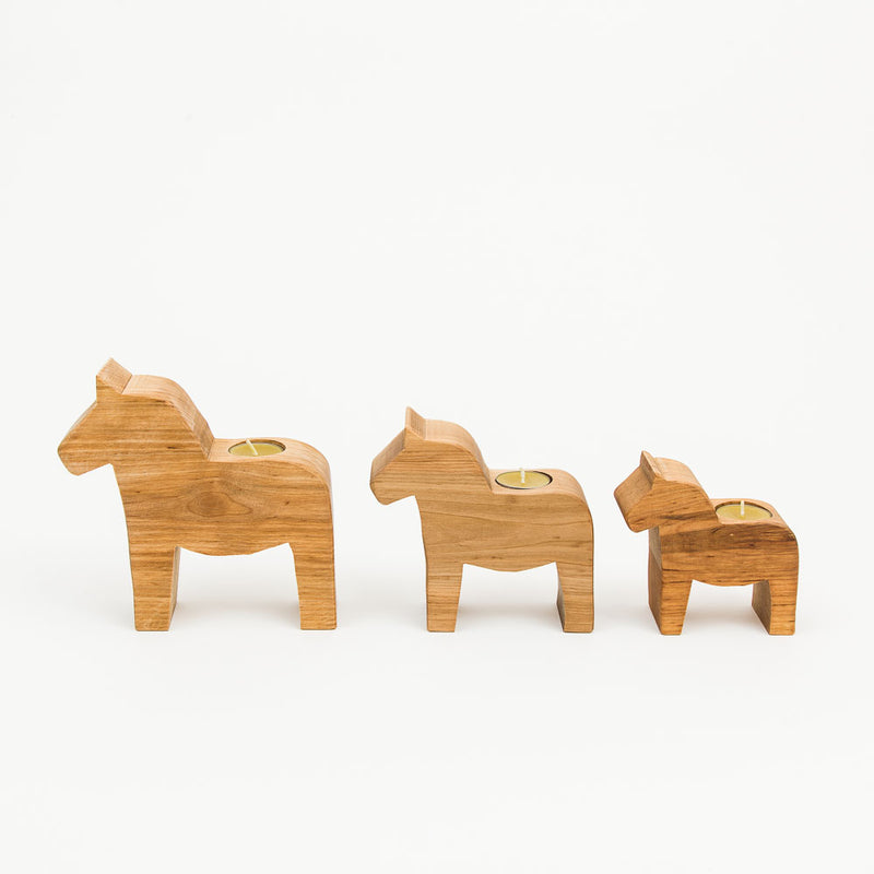 Small Dala Horse Candle Holder