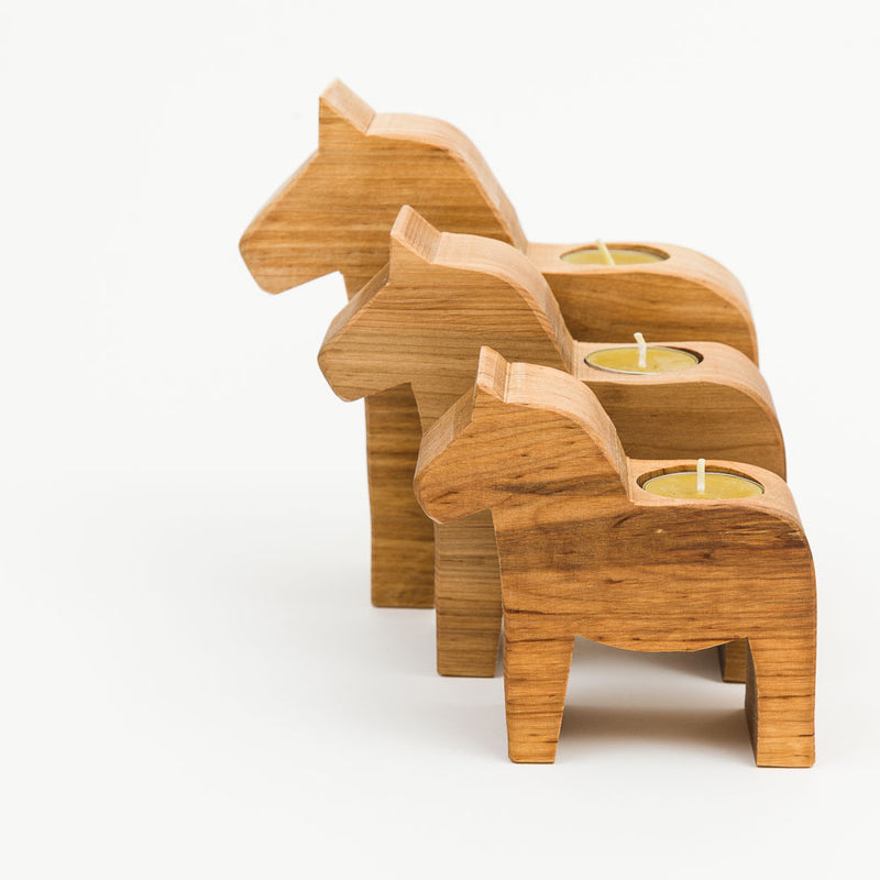 Small Dala Horse Candle Holder