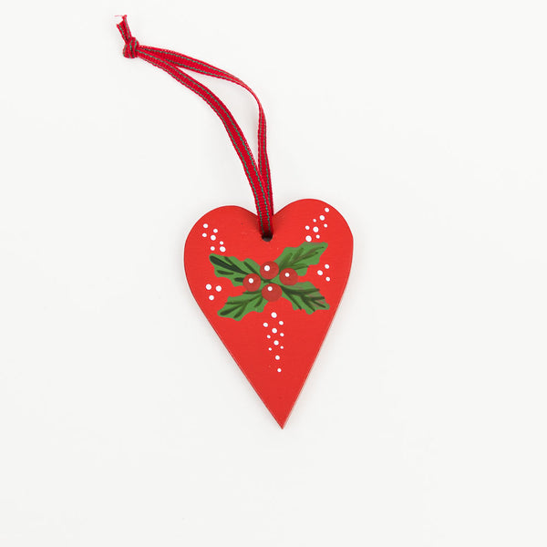 Painted Red Heart Decoration