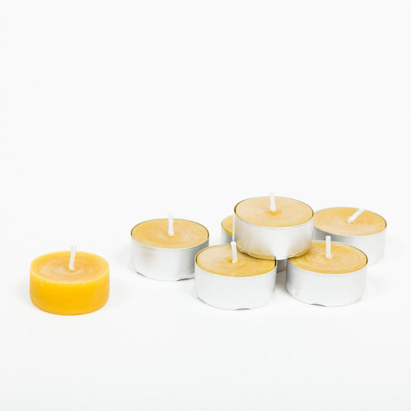 Beeswax Tea Candles - Beeswax Candle - shop online uk | Travelling Basket