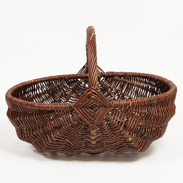 Diamond Handled Frame Trug - Handmade Willow Basket
