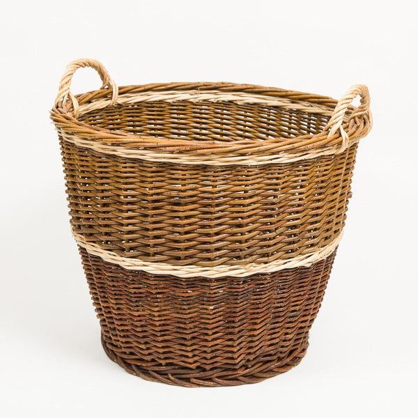 Green Willow Log Basket - Handmade Willow Basket