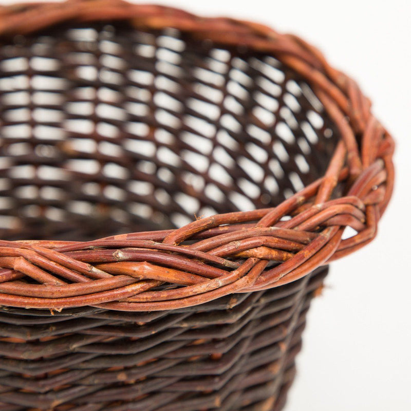 Pot Basket With Rim Detail - Handmade Willow Basket