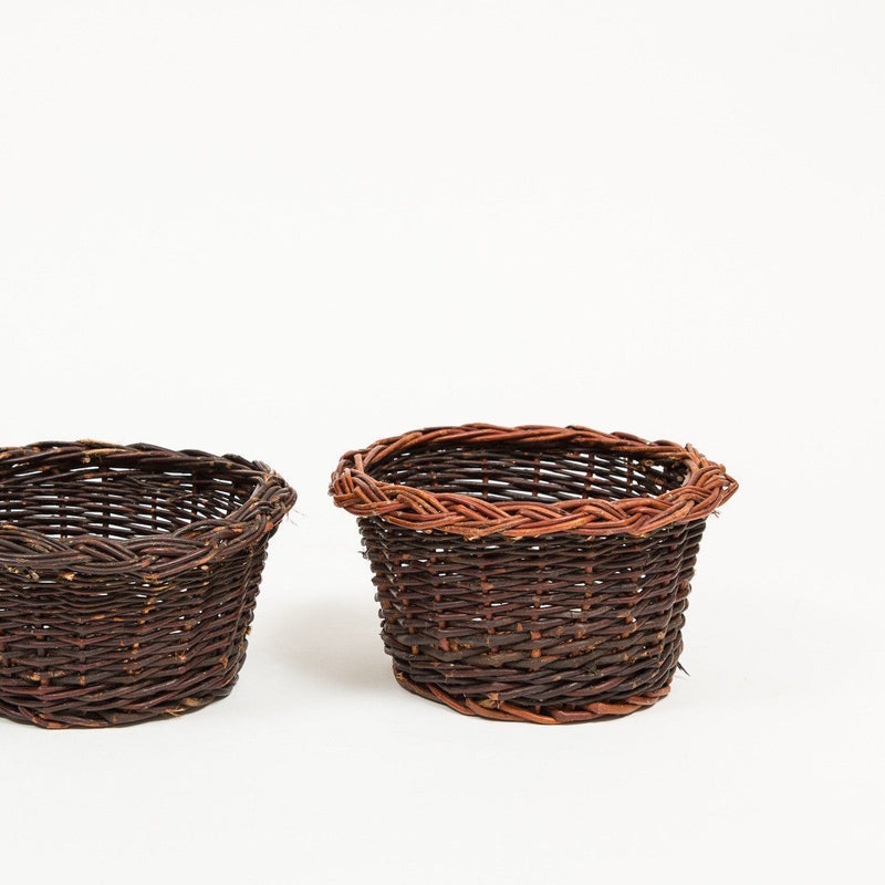 Pot Basket With Rim Detail - Handmade Willow Basket