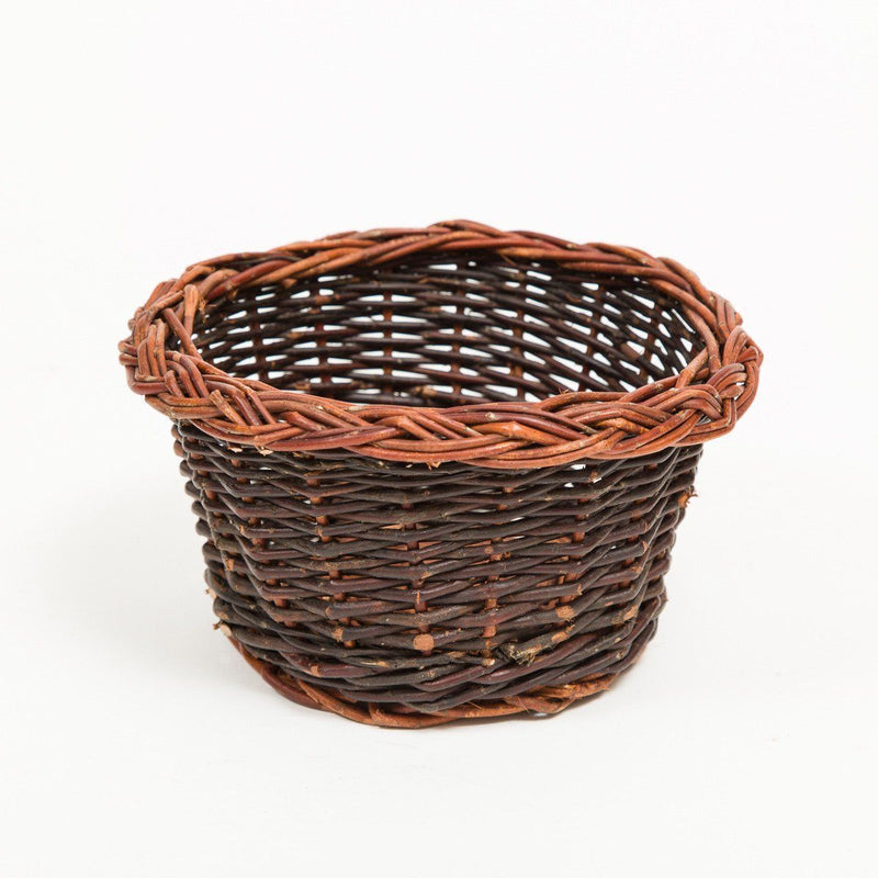 Pot Basket With Rim Detail - Handmade Willow Basket