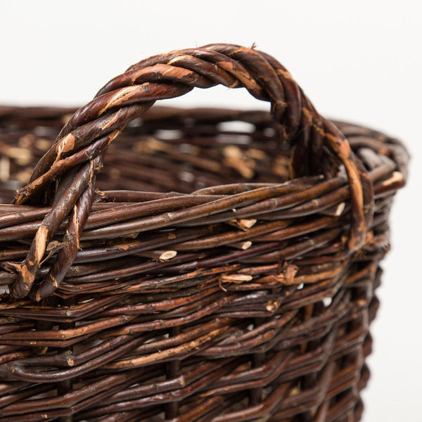 Tall Log Basket - Handmade Willow Basket