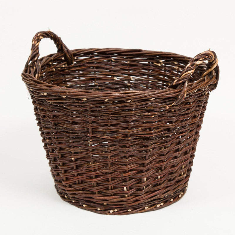 Traditional Log Basket - Handmade Willow Basket